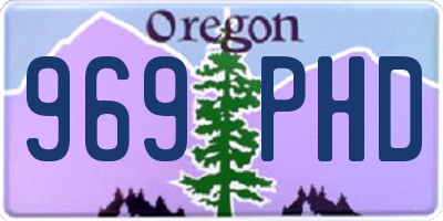 OR license plate 969PHD