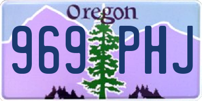 OR license plate 969PHJ