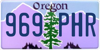 OR license plate 969PHR