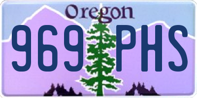 OR license plate 969PHS
