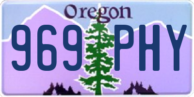 OR license plate 969PHY