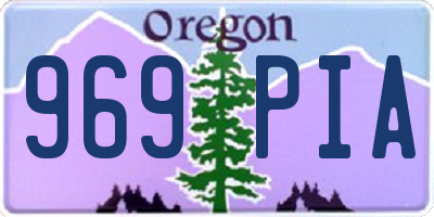 OR license plate 969PIA
