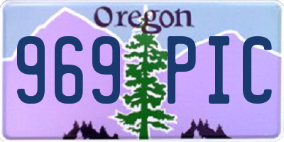 OR license plate 969PIC