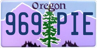 OR license plate 969PIE