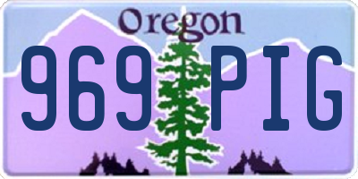 OR license plate 969PIG