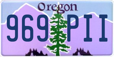 OR license plate 969PII