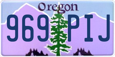 OR license plate 969PIJ