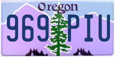 OR license plate 969PIU