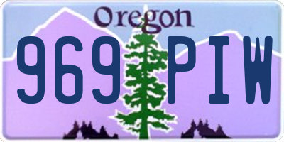 OR license plate 969PIW