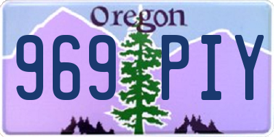 OR license plate 969PIY