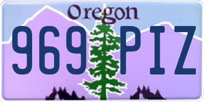 OR license plate 969PIZ