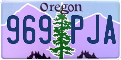 OR license plate 969PJA