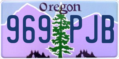 OR license plate 969PJB