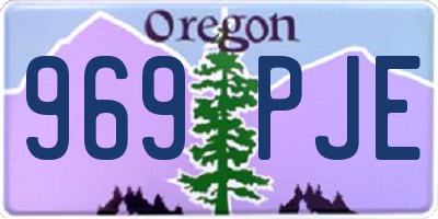 OR license plate 969PJE