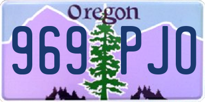 OR license plate 969PJO