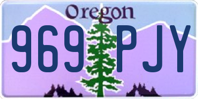 OR license plate 969PJY