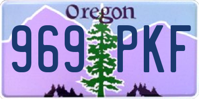 OR license plate 969PKF