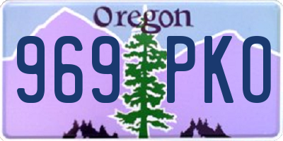 OR license plate 969PKO