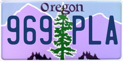 OR license plate 969PLA