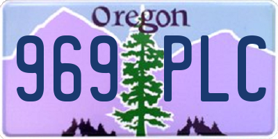 OR license plate 969PLC