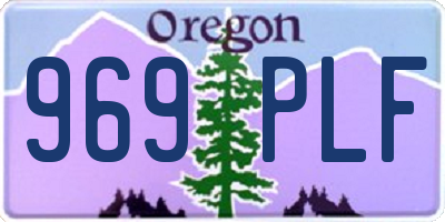 OR license plate 969PLF