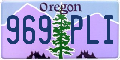 OR license plate 969PLI