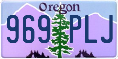 OR license plate 969PLJ