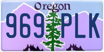 OR license plate 969PLK