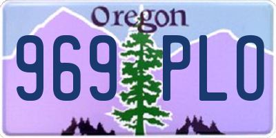 OR license plate 969PLO