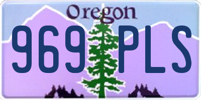 OR license plate 969PLS