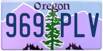 OR license plate 969PLV