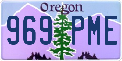 OR license plate 969PME