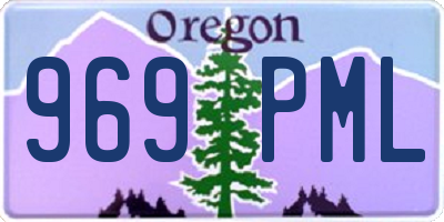 OR license plate 969PML