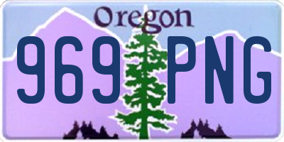 OR license plate 969PNG
