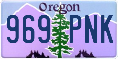 OR license plate 969PNK