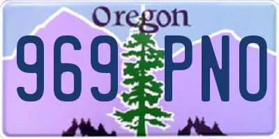 OR license plate 969PNO