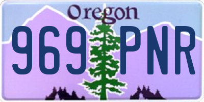 OR license plate 969PNR