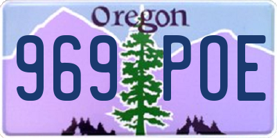 OR license plate 969POE