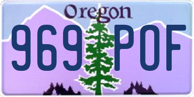 OR license plate 969POF