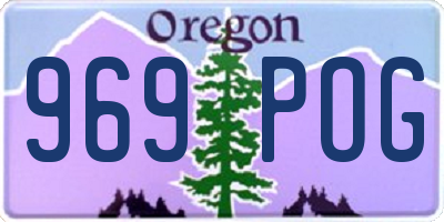 OR license plate 969POG