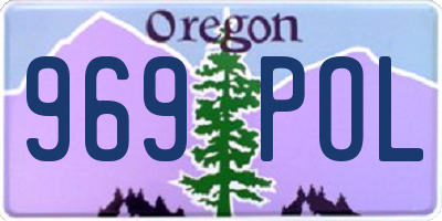 OR license plate 969POL