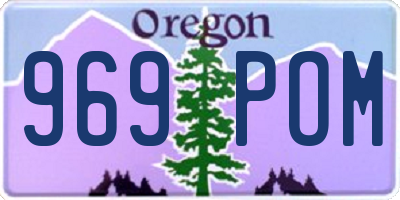 OR license plate 969POM