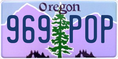 OR license plate 969POP