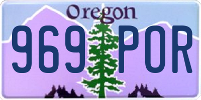 OR license plate 969POR