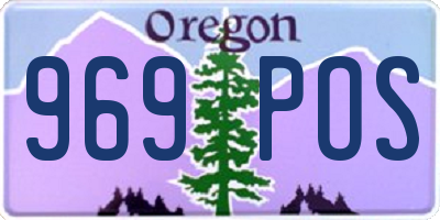 OR license plate 969POS
