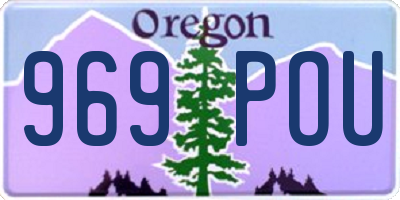 OR license plate 969POU
