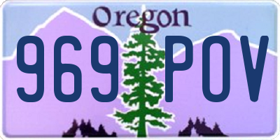 OR license plate 969POV