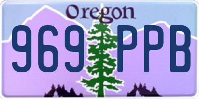 OR license plate 969PPB