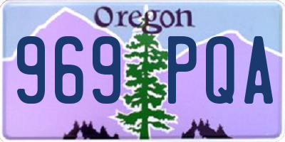 OR license plate 969PQA