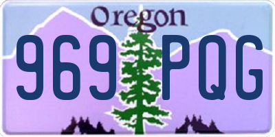 OR license plate 969PQG